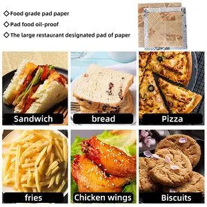 Grosir Food Grade Logo kustom kertas lilin cetakan kertas Sandwich anti minyak
