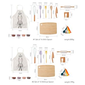 Set di Giocattoli da <span class=keywords><strong>Cucina</strong></span> Montessori in Legno e Silicone Certificati CE CPC per Bambini, 14 Pezzi - Product Image 6