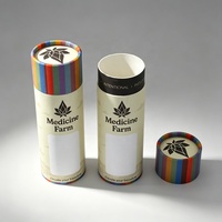 Boîte cylindrique personnalisée biodégradable pour cosmétiques, huiles essentielles, soins de la peau, emballage en tube de carton pour compléments alimentaires