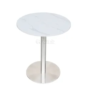 D600 mm white round restaurant table with competitive price for restaurant