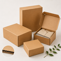 Caja de Cartón Corrugado Personalizada, Papel Kraft, Embalaje para Regalos, Ropa, Zapatos, Caja de Envío Plegable, Caja de Papel para Ropa