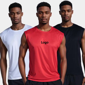 Camiseta de Compresión Corta Personalizada para Hombre, Sin Mangas, Transpirable, de Alta Elasticidad, Secado Rápido, para Correr, Gimnasio, Fitness, Ropa Deportiva Ajustada - Product Image 4