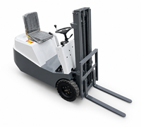 Chariot élévateur électrique compact à trois roues, batterie sans entretien, système AC haute efficacité, chariot élévateur homologué CE ISO