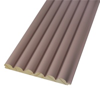 Panneau mural en bois MDF cannelé demi-rond de luxe moderne Panneau décoratif antistatique pour hôtel avec 1 an de garantie