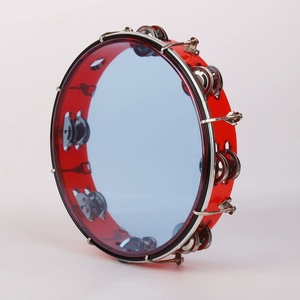 Tambourin transparent réglable de 10 pouces, tambourin à main avec grelots métalliques, jouet de percussion pour enfants - Product Image 3