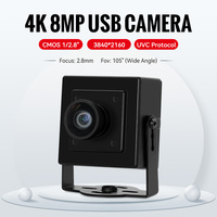 Cámara Industrial/Robótica Mini USB 4K Ultra HD MJPG/YUY2 con Sensor CMOS Imx415 de 8MP, 2.8mm, 105 sin Distorsión, 1/2.8\", UVC