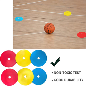 10 cônes plats de football, disques de marquage, aides d'entraînement de haute qualité pour le football et le basketball, équipement d'entraînement sportif, <span class=keywords><strong>accessoires</strong></span> - Product Image 4
