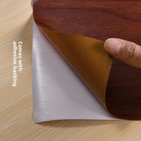 Film décoratif auto-adhésif imperméable et résistant à l'humidité, style chinois moderne, effet bois, pour porte, table, meubles