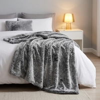 Plaids en fourrure de vison doux et luxueux, tricotés, pour la décoration de la maison, certifiés OEKO-TEX, parfaits pour l'hiver