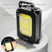 Lampe de camping solaire LED rechargeable pliable, 3 modes d'éclairage, lampe torche portable USB, design à trois feuilles, affichage de la charge