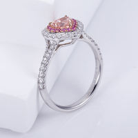 Bague pour femme Igi Custom en or blanc 18 carats avec diamant CVD cultivé en laboratoire, coupe très bonne, clarté Si1, certificat pour fiançailles
