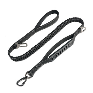 Laisse élastique réfléchissante réglable de haute qualité pour gros chien, absorbe les chocs, avec <span class=keywords><strong>boucle</strong></span> de ceinture de sécurité pour voiture - Product Image 3