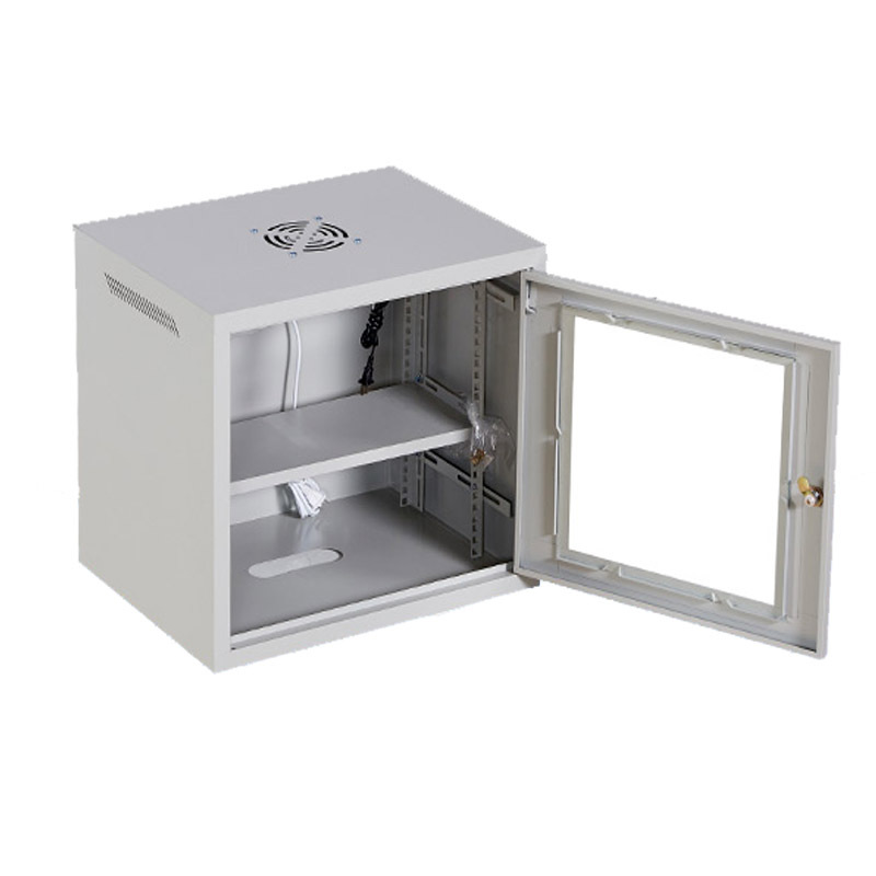 9U настенный серверный шкаф, сетевая стойка, вентилируемый корпус, блокировочная дверь