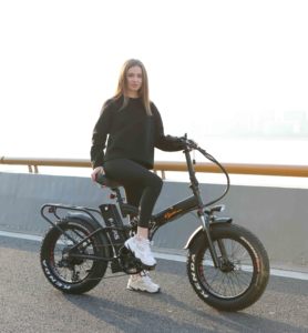 20 "52V 21ah可拆卸电池CE 1000W 50公里/小时范围50公里电动全悬挂4.0大胖雪地轮胎越野折叠自行车 - Product Image 3