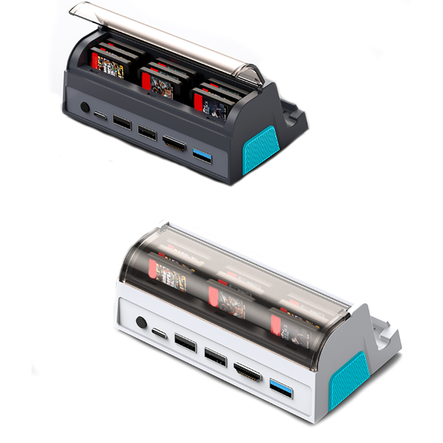 Portable Charging Dock for Nintendo Switch/Switch OLED/Switch 2 TV Dock with Game Card Storage & Host Organizer