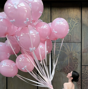 Globos Personalizados con Lazos Decorativos, Globos de Látex de Doble Capa y Globos Bobo con Lazos, Ideales para Decoración de Fiestas - Product Image 3