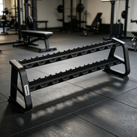 OKPRO Kommerzielles Fitness-Studio Aufbewahrungsregal 2-stöckiges Hantelregal