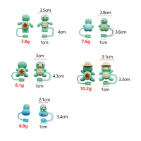 Embout de paille en silicone tortue mignonne, capuchon de paille de qualité alimentaire, embout de paille réutilisable anti-poussière pour pailles de gobelet de 10 mm, décoration de tasse