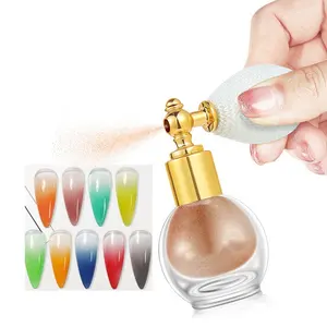 Botol semprot bedak Ombre, alat Makeup kecantikan multifungsi alat seni kuku manikur Glitter bubuk akrilik Airbrush