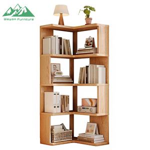 现代实木书柜，壁挂式落地置物架，家居生活角柜 - Product Image 1