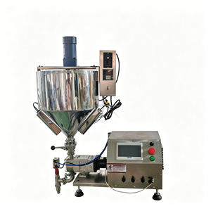 Machine de remplissage de table à pompe semi-rotative à engrenages lobulaires pour sauces piquantes, kimchi, cornichons, ketchup et pâtes, idéale pour les substances visqueuses - Product Image 1