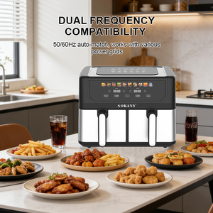 <span class=keywords><strong>Freidora</strong></span> <span class=keywords><strong>de</strong></span> Aire Digital Eléctrica <span class=keywords><strong>de</strong></span> Acero Inoxidable Sokany, Moderna, con Pantalla LCD Cuadrada, para Uso Comercial, Hotelero y Doméstico, con Dos Cestas, <span class=keywords><strong>Precio</strong></span> Bajo - Product Image 3