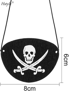 24 Pack Black <strong>Pirate</strong> <strong>Eye</strong> <strong>Patches</strong> One <strong>Eye</strong> for Halloween Party Christmas and Children Party Favors (Felt) SD324 - Product Image 2