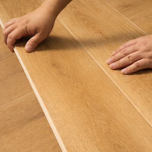 Plancher SPC à clipser sur mesure, résistant aux taches, aux décolorations et aux rayures, haute densité 10 mm, design personnalisé, OEM, pour usage commercial - Product Image 3