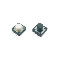 Offre Spéciale 0.5A 12V Tactile Tactile Commutateur 12x12 Blanc 4 Broches SMD/SMT Bouton Poussoir 12mm