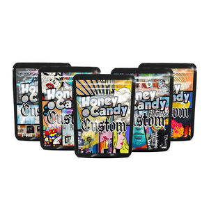 Embalagem de Gummy à Prova de Cheiro Reutilizável de 3.5g 7g 28g Atacado 1lb Saco Mylar Holográfico Exótico com Fecho Zip - Product Image 1