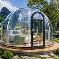 Dôme transparent de luxe en polycarbonate, tente bulle imperméable pour le glamping en plein air, idéale pour les hôtels, les centres de villégiature et le camping