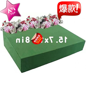 Bloque de Espuma Floral Verde de 8.86x4.13x2.76 Pulgadas para Arreglos Florales y Manualidades - Product Image 1