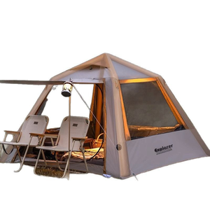 Outdoor Camping Aufblasbares Zelt - Automatisch Aufblasbar Regen-/Sonnenschutz Faltbar Tragbar 2-4 Personen Oxford-Gewebe - Product Image 1