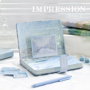 Impression Gallery Magnetic <b>Diary</b> PVC Cover Art Print <b>Notebook</b> with Snow Scene Design for Notes and Journaling - Product Image 1