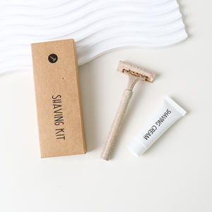 Kit d'<span class=keywords><strong>hôtel</strong></span> portable biodégradable en paille de blé, le mieux noté, de haute qualité, kit de voyage écologique, peigne en paille et kit de rasage - Product Image 4