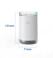 Humidificateur de voiture à fonctionnement silencieux, alimenté par USB, arrêt automatique, réservoir de 280 ml, avec lumières d'ambiance 7 couleurs