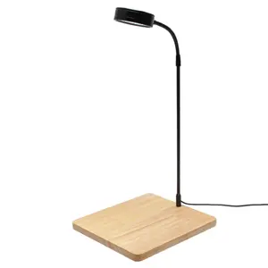 Lámpara de iluminación Led USB de espectro completo para acuario, iluminación de micropaisaje para pecera y plantas con Base de madera