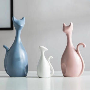 Lot de 3 pendentifs chat du <span class=keywords><strong>paradis</strong></span> en céramique, ornements créatifs pour la décoration de la salle à manger - Product Image 4