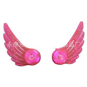 Fluorescent Wings Roller Skating Accessories Rose Pink <b>Plastic</b> Children's Only Single Row <b>Wheel</b> - Product Image 5