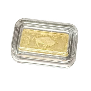 Lingote de Latón Fino .999 de 1 Gramo con Diseño de Búfalo - Product Image 4