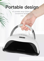 Lampe à ongles UV LED 168W à séchage rapide, haute puissance, professionnelle, avec support de téléphone intégré, capteur intelligent, contrôle de la minuterie, base amovible