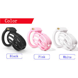 Rosa männliche Keuschheit <span class=keywords><strong>Penis</strong></span> käfig Gerät Gürtel kleiner/großer abschließbarer Ring Sexspielzeug mit 4 Cockring <span class=keywords><strong>Penis</strong></span> hülle für Männer BDSM - Product Image 6