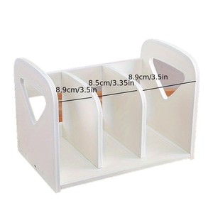 Desktop Bookshelf Storage Organizer For Students With Pencil Holder Rectangle Standing Type 2 Layer Desk Book And Stationery - Product Image 4