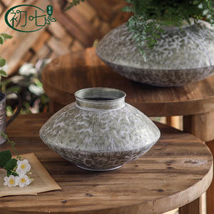 Pot de fleurs vintage vieilli à motif irrégulier, jardinières d'intérieur style européen, artisanat - Product Image 4