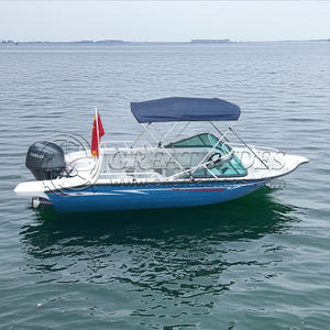 Bateau de pêche en aluminium de 16 pieds Conception de <span class=keywords><strong>coque</strong></span> ouverte Bateau à vitesse rapide et stable pour la mer et l'eau douce - Product Image 1