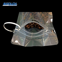 Sacs à fermeture éclair à fond plat et finition mate écologiques de 12 oz, 16 oz et 32 oz pour grains de café et fruits secs