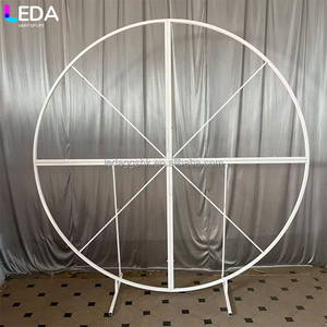 LEDA Events Party Decor High Quality White Round Iron Metal <b>Backdrop</b> <b>Stand</b> for Wedding - Product Image 4