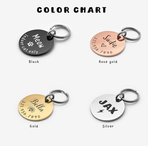 Etiquettes personnalisées pour animaux de compagnie en acier inoxydable, étiquettes d'identification gravées durables pour chiens et chats - Product Image 6