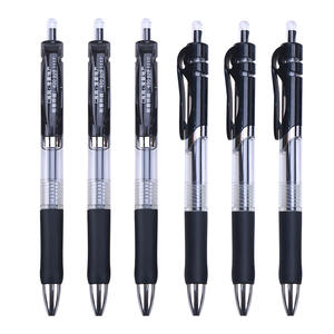 Stylos à encre gel rétractables à clic de haute qualité, promotionnels, en plastique, bon marché, personnalisés avec logo, noirs, 0,7 mm, vente en gros - Product Image 3