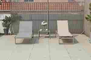 <span class=keywords><strong>Tumbona</strong></span> moderna contemporánea de malla de aluminio de grado hotelero, <span class=keywords><strong>tumbona</strong></span> de ocio al aire libre duradera <span class=keywords><strong>para</strong></span> Resorts frente a la playa, piscina, terrazas, villas - Product Image 2